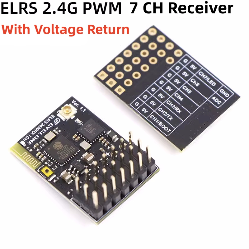 Drone Gimbal Controller - Rcカー、fpvドローン、クワッドコプター、elrs 2.4g、pwm、7ch、6ch、crsfレシーバー、サイクロンサポート、elrs 3.2プロトコル用の銅パイプアンテナ